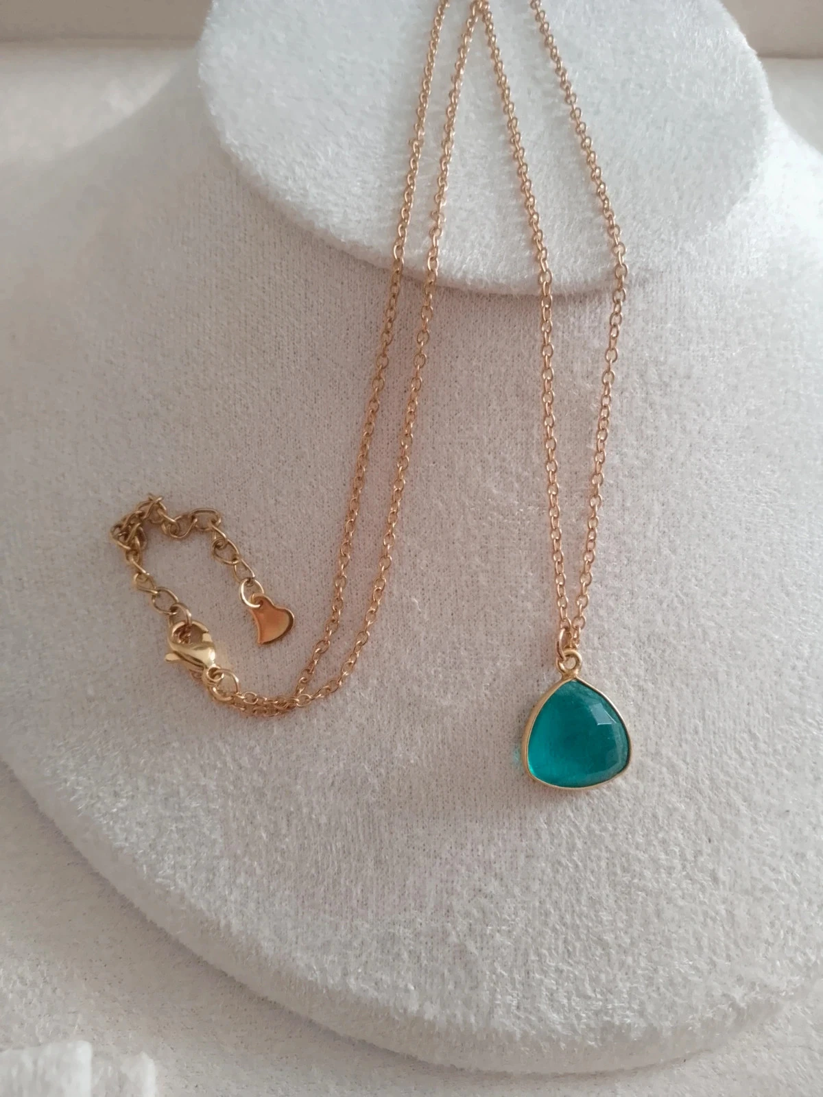 Collier pendentif pierre Aqua calcédoine – photo 3